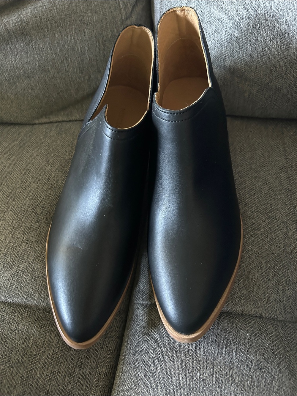 NISOLO Mia Ankle Boots Boots Black Leather Size 10 - Picture 2 of 8